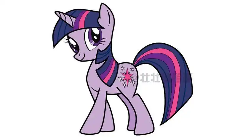 动画片中紫悦的简笔画