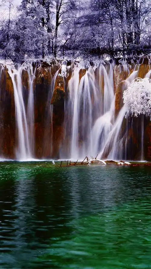 森系唯美意境清凉水流护眼手机壁纸免费专辑套图3