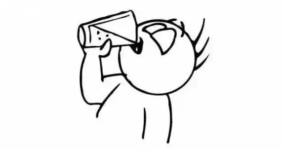 渴的表情简笔画