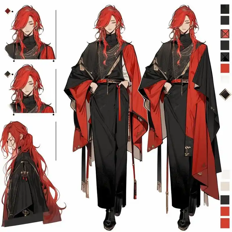 服设人设参考:混搭风  对于喜欢混搭风格的服装设计者来说,他们通常会