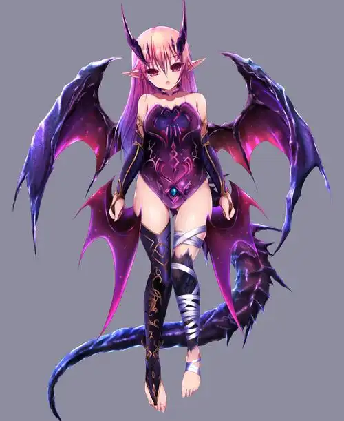 恶魔少女插画图片壁纸