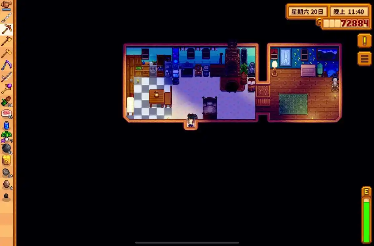 硬生生晕倒在了离床一步之遥的地方#星露谷 #星露谷物语