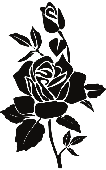 玫瑰花形状剪影素材