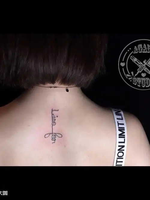 后背英文_纹身图案手稿图片_vi的纹身作品集