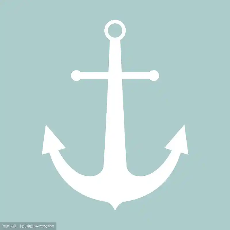 海军锚白色图标