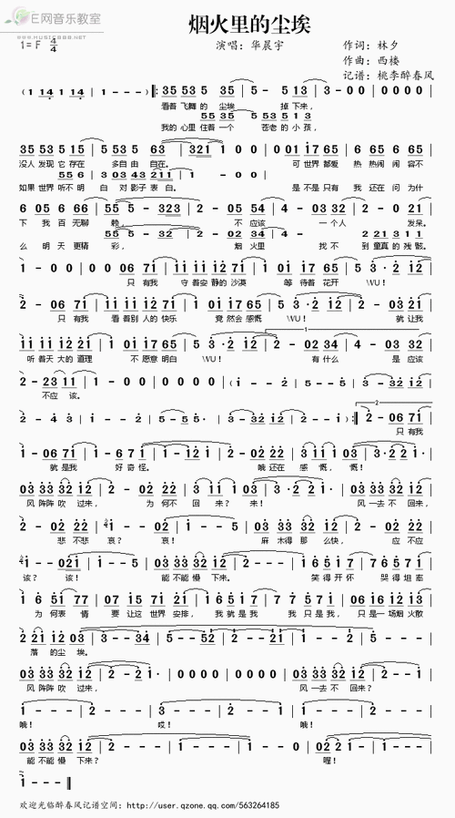 搬运华晨宇部分歌曲简谱合集搬运自百度贴吧华晨宇吧