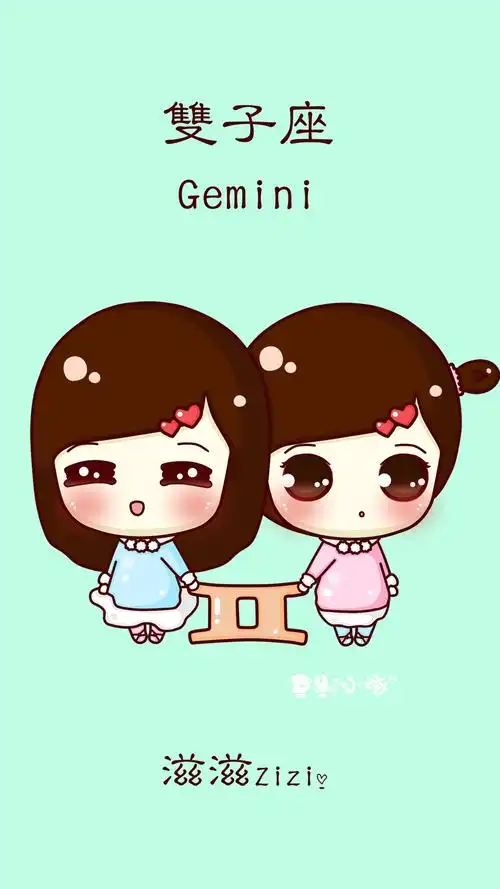 可爱卡通十二星座高清手机壁纸,分辨率1080x1920