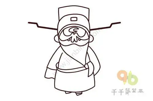铡美案包拯简笔画图片介绍 戏曲人物包拯简笔画 第1页戏曲人物包拯简
