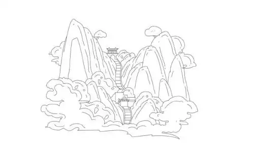 泰山怎么画 - 简笔画 - 懂得