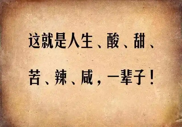 十二张图告诉你:酸甜苦辣咸,就是一辈子的写照