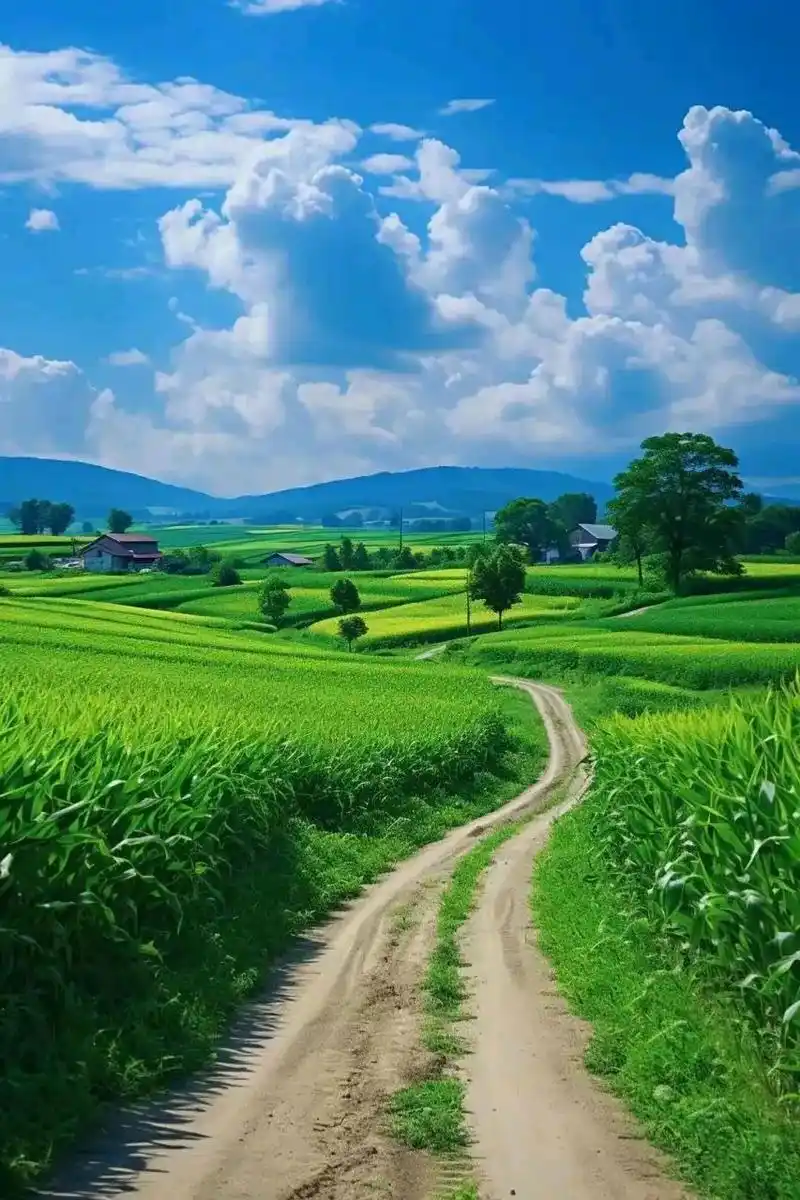 美丽的乡村夏天蓝天白云晴空万里#摄影# #中国美景大赏