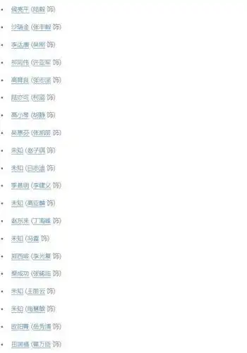 人民的名义全部演员表