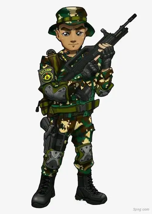 士兵参加战斗png素材透明免抠图片-卡通手绘-三元素3png.com
