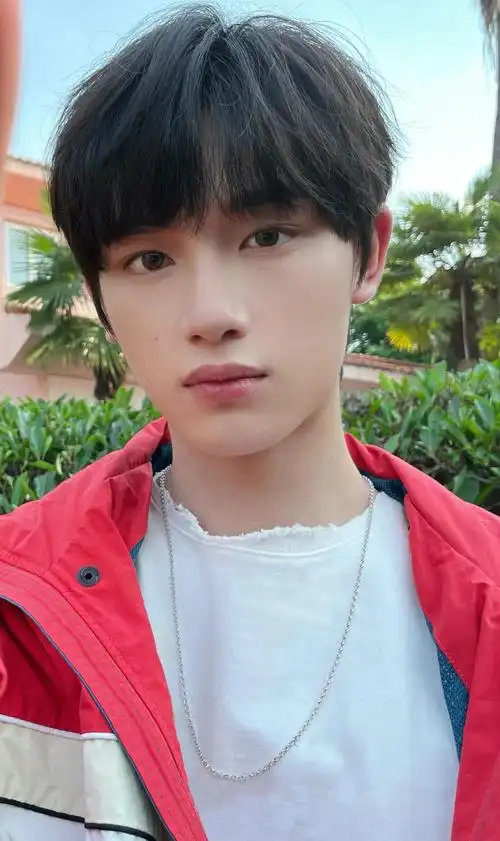 丁程鑫随拍4宫格放送立夏见小丁绿叶衬红衣