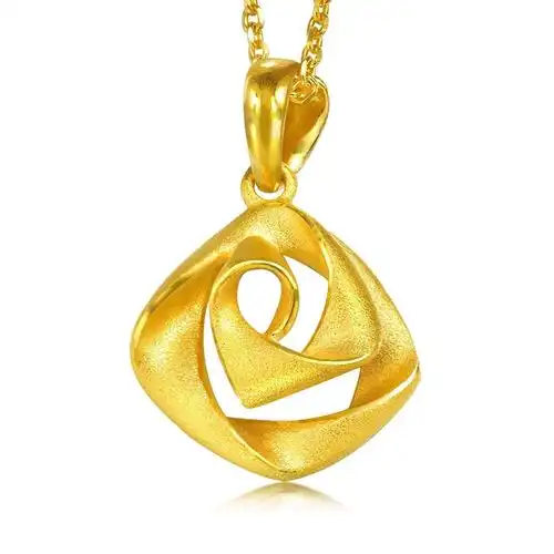 周生生 黄金(足金)玫瑰花吊坠 24327p (5.88克)