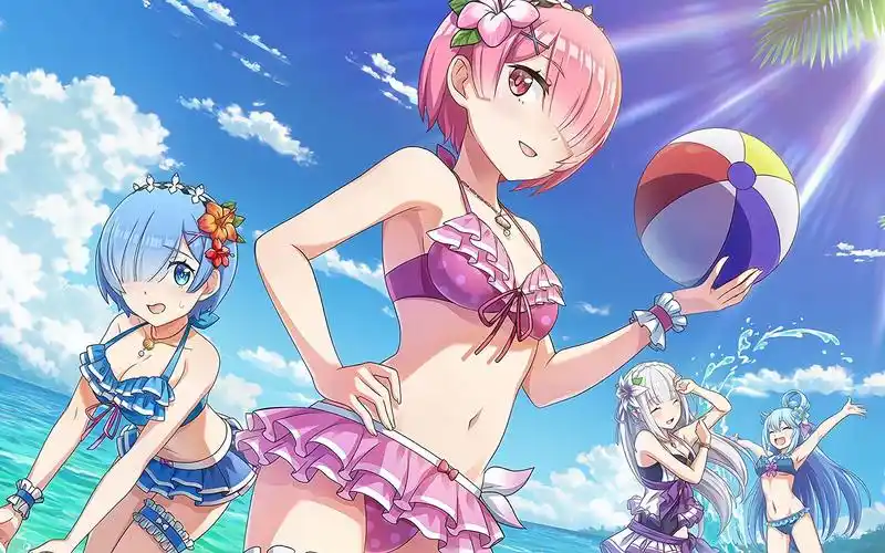 泳装!夏日!吃醋!雷姆羡慕和真和486关系好!素晴手游re0联动剧情!