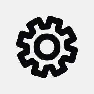 齿轮简单图标单个圆形的齿轮简单图标照片