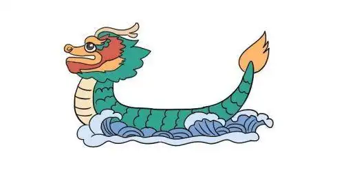 可爱彩色龙舟简笔画怎么画简单又漂亮龙舟简笔画步骤画法
