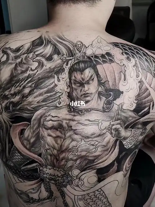 二郎神满背 #传统纹身