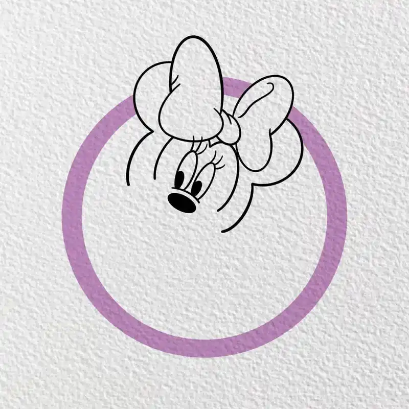 简笔画|【米妮】(附过程) 🟣 🟣 🟣 【用具】 ᝰprocreate