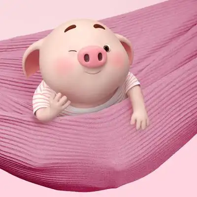 可爱卡通小猪头像图片清新粉色猪猪可爱图片