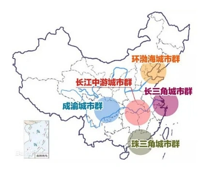 国家级城市群由三扩围至五个长三角中游成渝最终入围