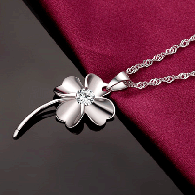 锁骨满天星银饰品链韩版吊坠 转运项链银饰