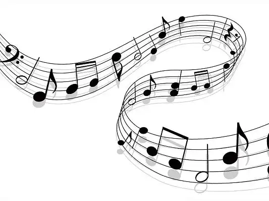 金色音乐符号五线谱元素gif动态图音符元素乐器萨克斯五线谱音符彩绘