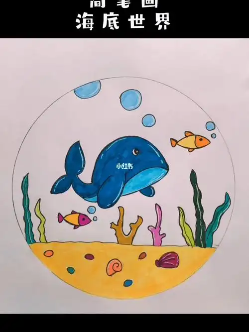 零基础学画画简笔画海底世界
