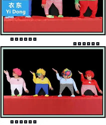 服装成人表演创意搞笑动感舞蹈衣服年会元旦演出服 1个小人(2人演出)