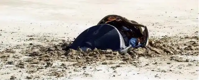 没想到最后在沙漠里找到了这架坠落的"飞碟"