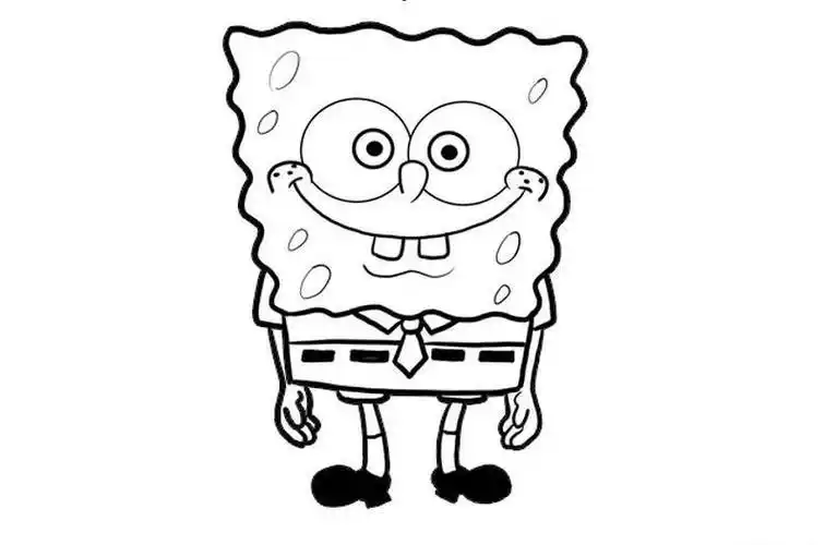 海绵宝宝简笔画基本步骤教程卡通人物简笔画画法 海绵宝宝简笔画