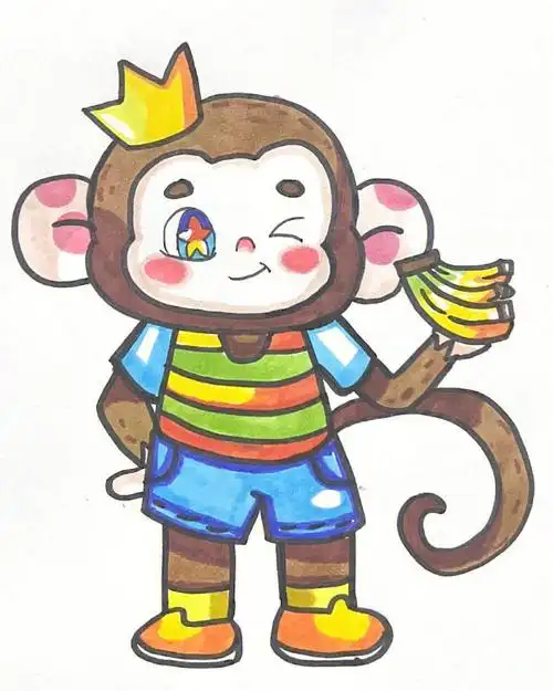 画画的日常  #画小猴子  #小猴子的画法  #儿童简笔画  #画画的日常