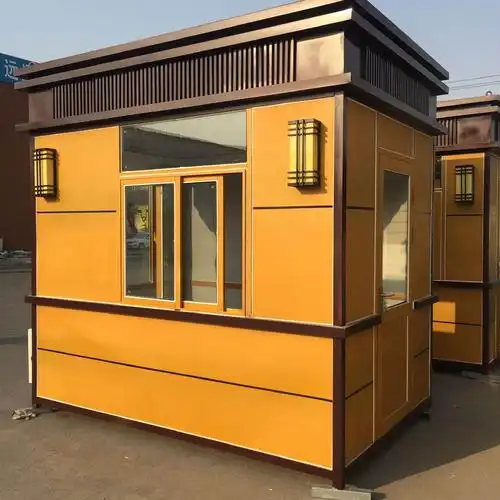 钢结构岗亭定制厂家保安亭移动治安门卫值班室不锈钢收费亭活动房