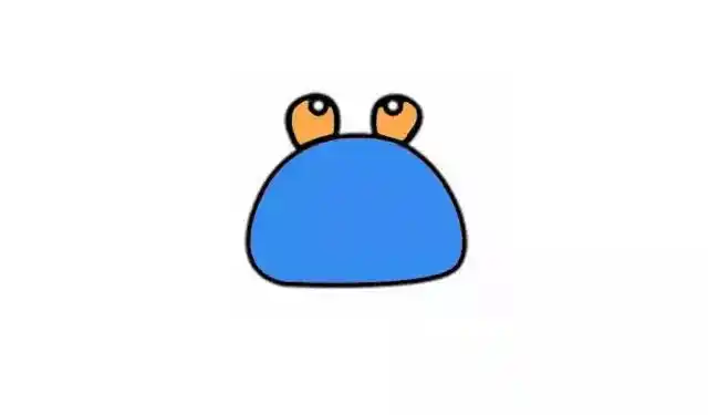 简笔画蓝色小螃蟹