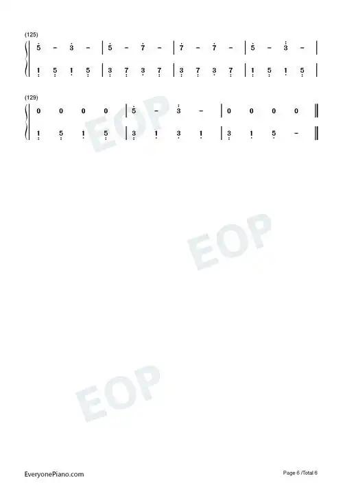 够钟-周柏豪双手简谱预览6