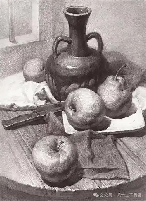 他山之石·艺‖20余张高清静物素描,临摹首选