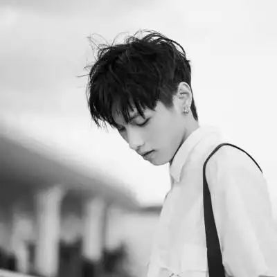 真人男头黑白高级感