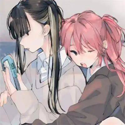 二人日系动漫可爱好看的闺蜜头像 ins风日系稀有的姐妹头像图片