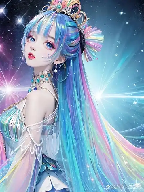 彩虹少女ll唯美仙气的动漫少女壁纸,可保存