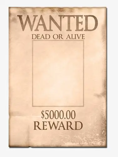 褐色通缉令素材免抠