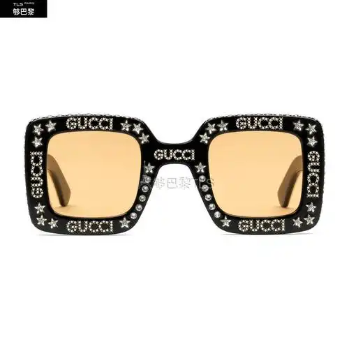【包邮包税】 gucci古驰 21年春夏 女士 水晶方形镜框太阳眼镜 623894