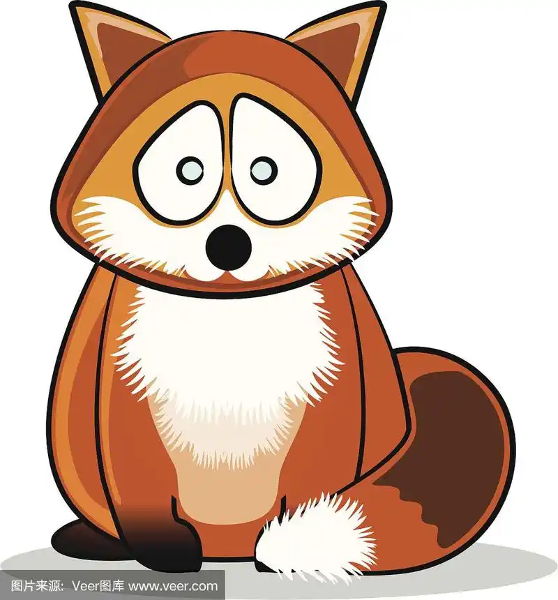 狐狸,卡通,快乐,动物,尾巴