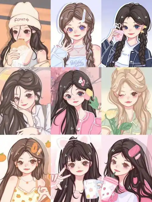 漫画头像卡通头像壁纸九宫格合集