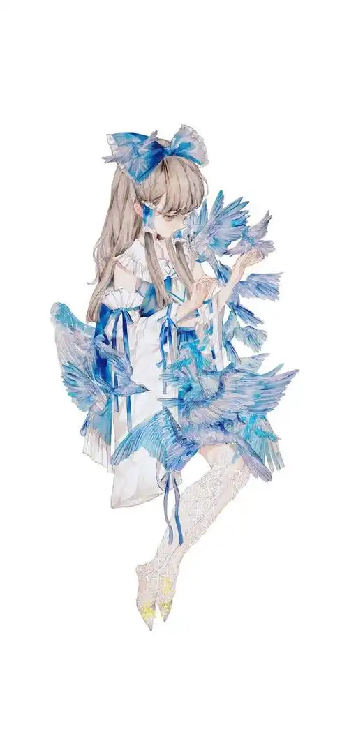 甜美洛丽塔女孩手绘壁纸!