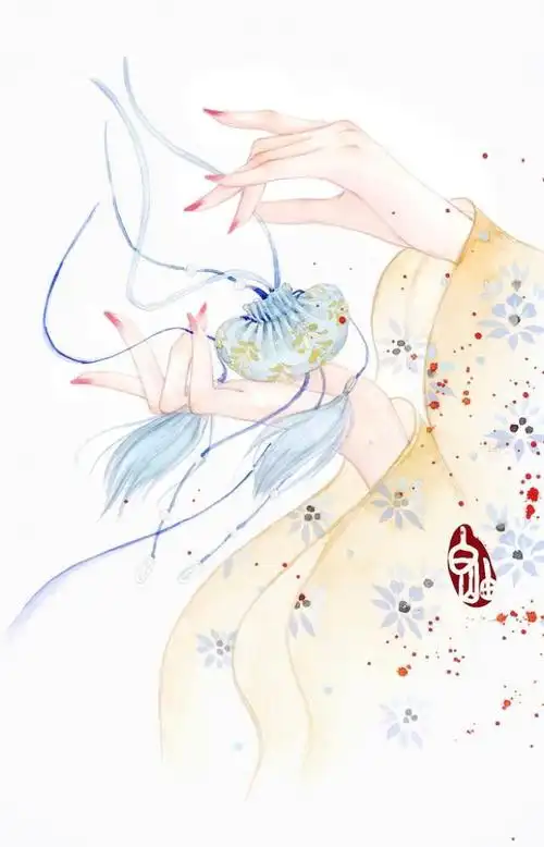 古风手部手绘特写,怎一个美字了得