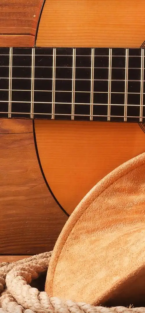 壁纸 帽子,绳子,吉他 3840x2160 uhd 4k 高清壁纸, 图片, 照片