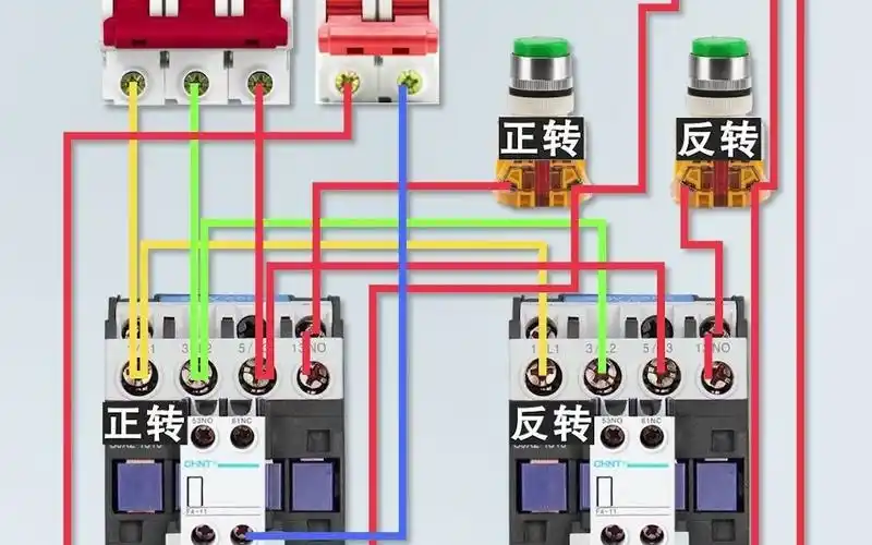 接触器互锁正反转接线