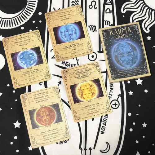 包邮  karma cards业力因果神谕卡 英文桌布纸卡牌