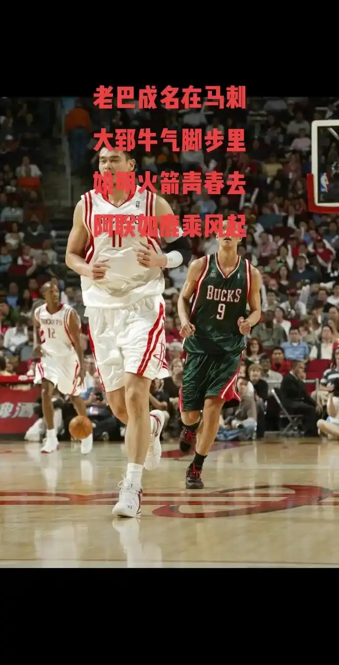 姚明火箭青春去4大郅牛气脚步里阿联如鹿乘风起老巴成名在马刺